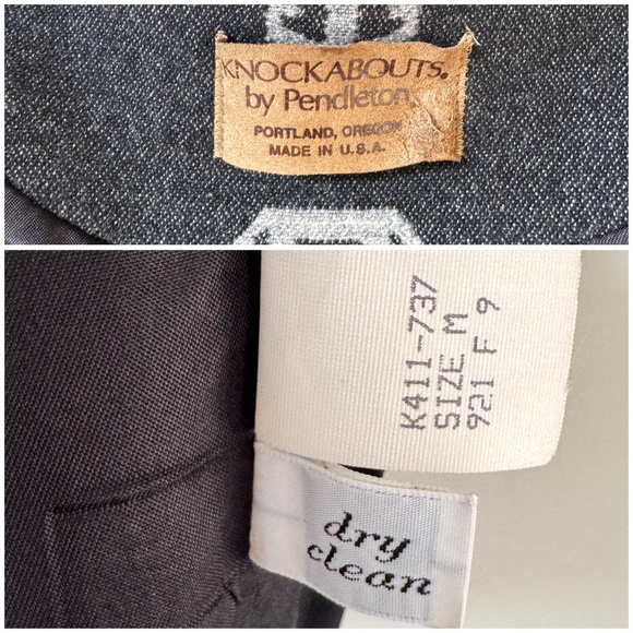 Vntg Pendleton Knockabouts Southwest Wool Blazer Southwestern Blanket USA sz M - Picture 8 of 15